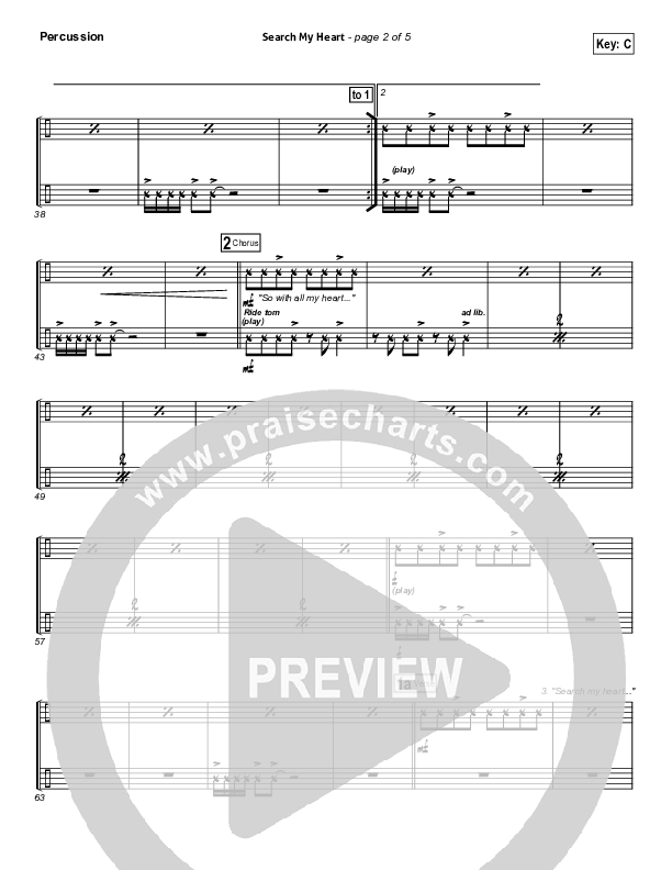 Search My Heart Percussion (Hillsong UNITED)