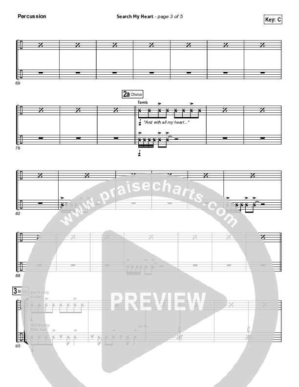 Search My Heart Percussion (Hillsong UNITED)