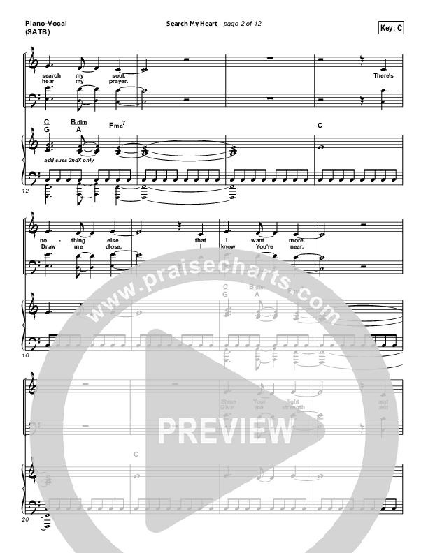 Search My Heart Piano/Vocal (Hillsong UNITED)