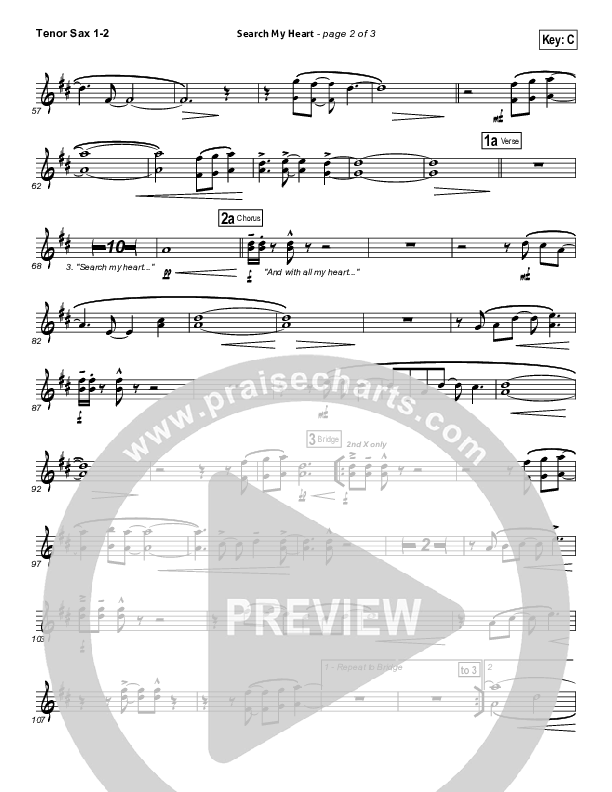 Search My Heart Tenor Sax 1/2 (Hillsong UNITED)