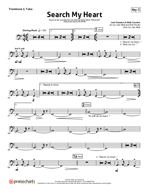 Search My Heart Trombone 3/Tuba (Hillsong UNITED)