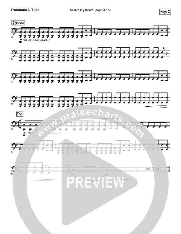 Search My Heart Trombone 3/Tuba (Hillsong UNITED)