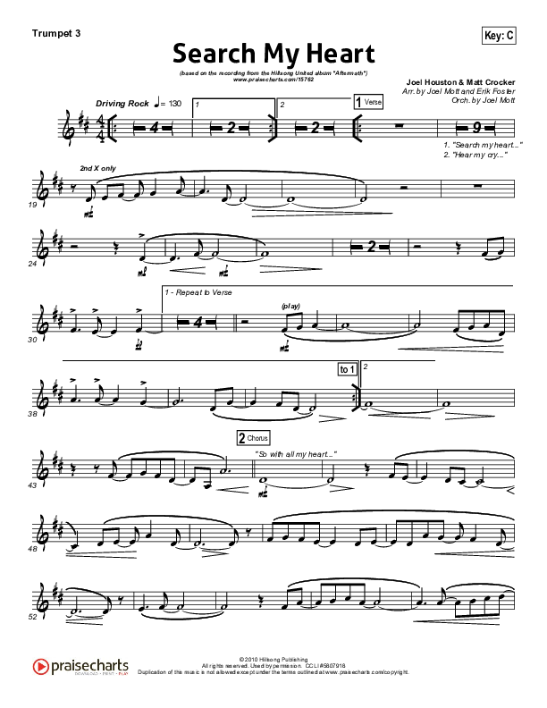 Search My Heart Trumpet 3 (Hillsong UNITED)