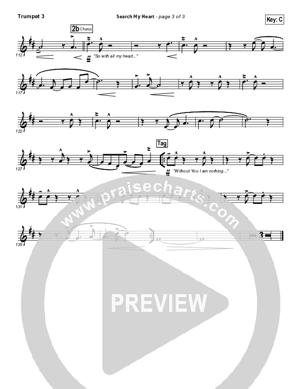 Search My Heart Trumpet 3 (Hillsong UNITED)
