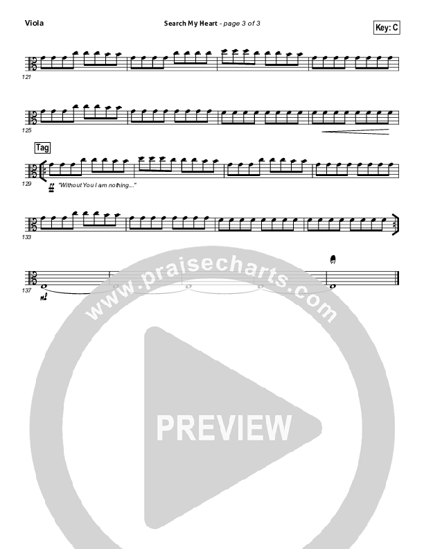 Search My Heart Viola (Hillsong UNITED)