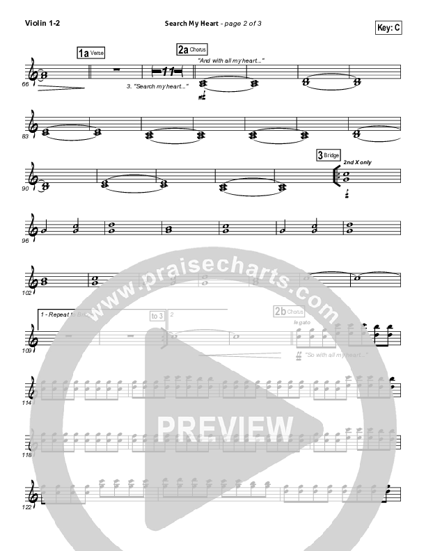 Search My Heart Violin 1/2 (Hillsong UNITED)