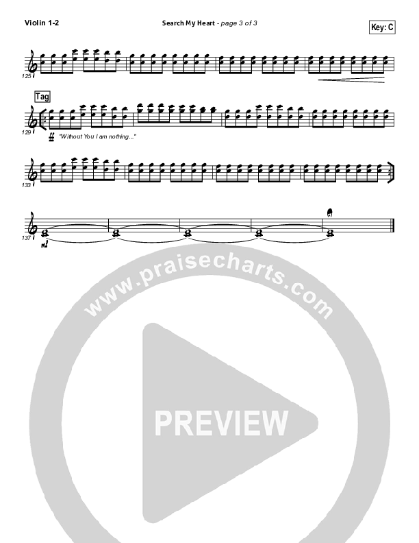 Search My Heart Violin 1/2 (Hillsong UNITED)