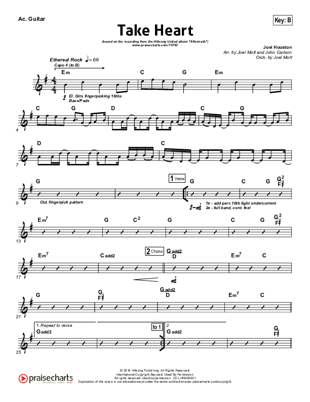 Take Heart Acoustic Guitar (Hillsong UNITED)