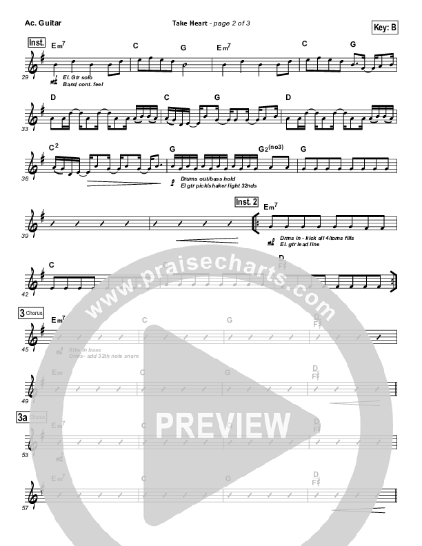 Take Heart Acoustic Guitar (Hillsong UNITED)