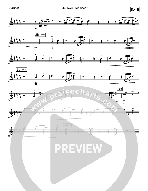 Take Heart Clarinet (Hillsong UNITED)