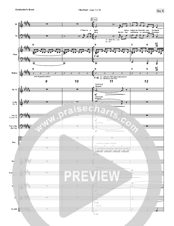 Take Heart Conductor's Score (Hillsong UNITED)
