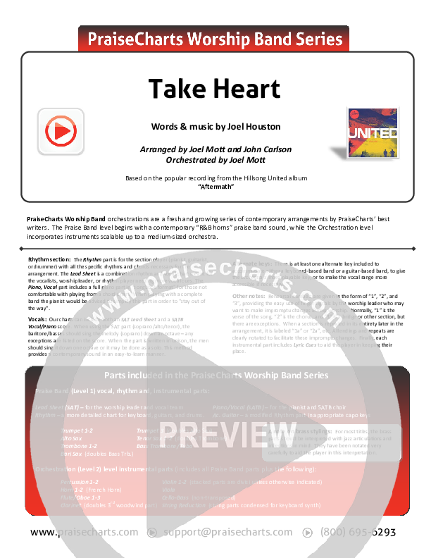 Take Heart Cover Sheet (Hillsong UNITED)