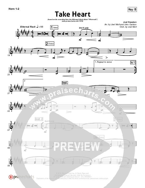 Take Heart French Horn 1/2 (Hillsong UNITED)