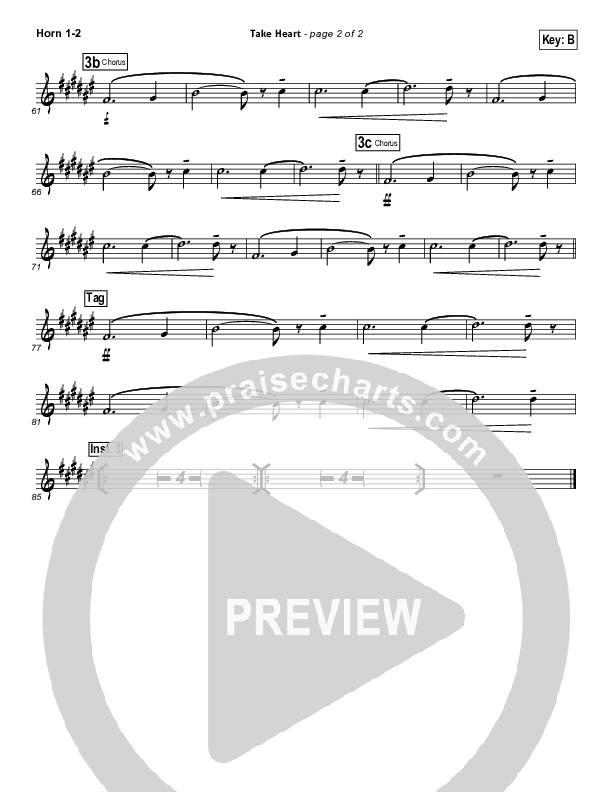 Take Heart French Horn 1/2 (Hillsong UNITED)