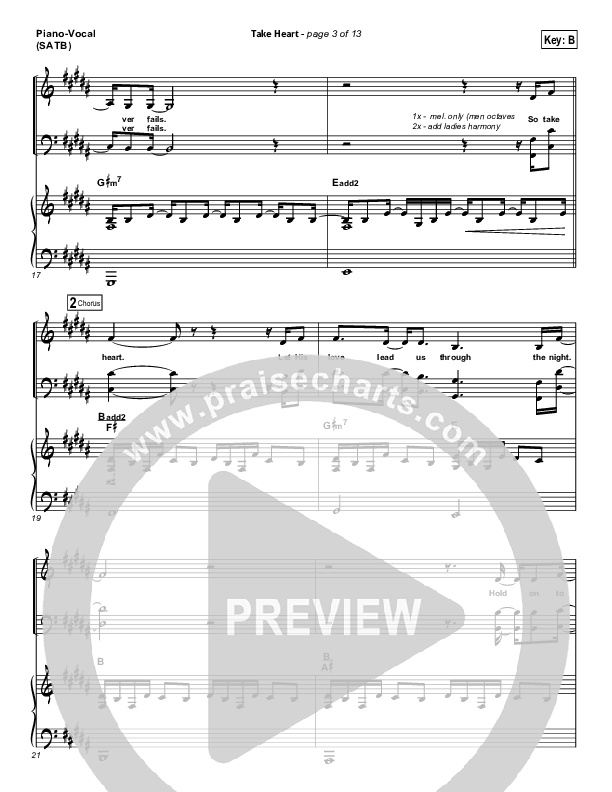 Take Heart Piano/Vocal (Hillsong UNITED)