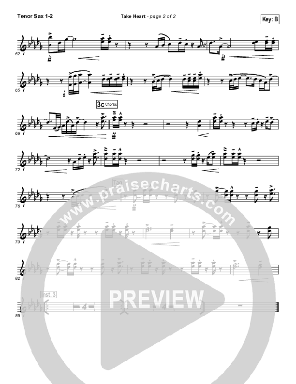 Take Heart Tenor Sax 1/2 (Hillsong UNITED)