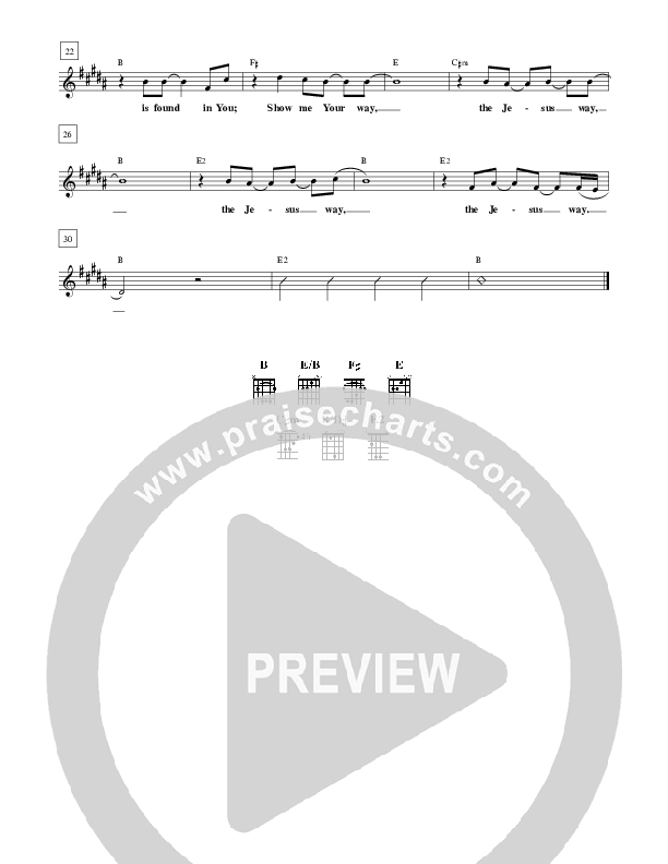The Jesus Way Lead Sheet (Brian Doerksen)