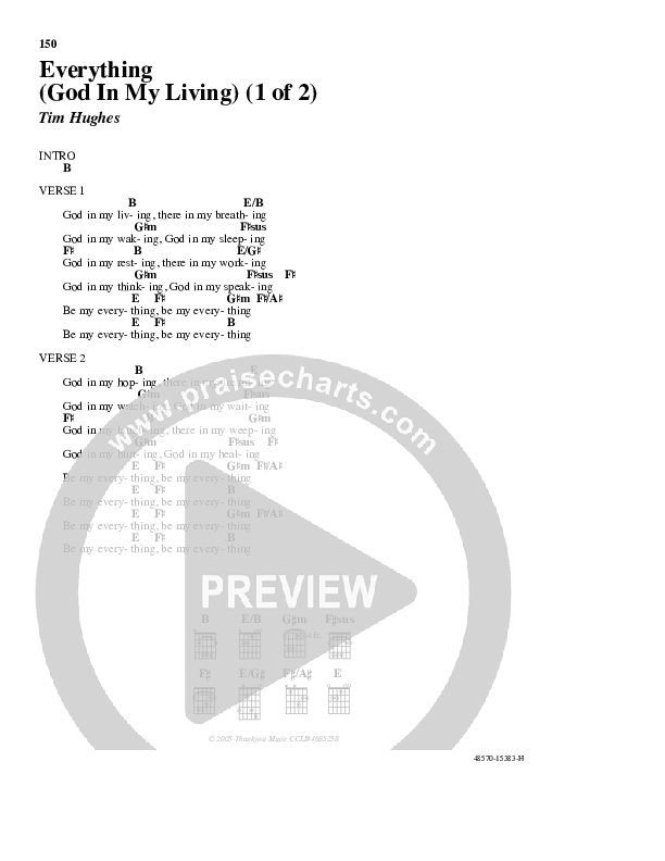 Everything Chord Chart (Brian Doerksen)