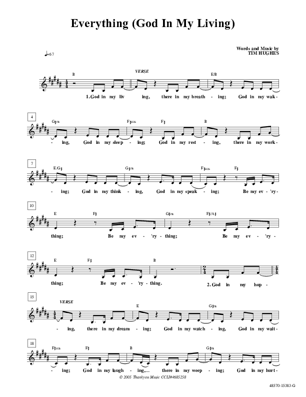 Everything Lead Sheet (Brian Doerksen)