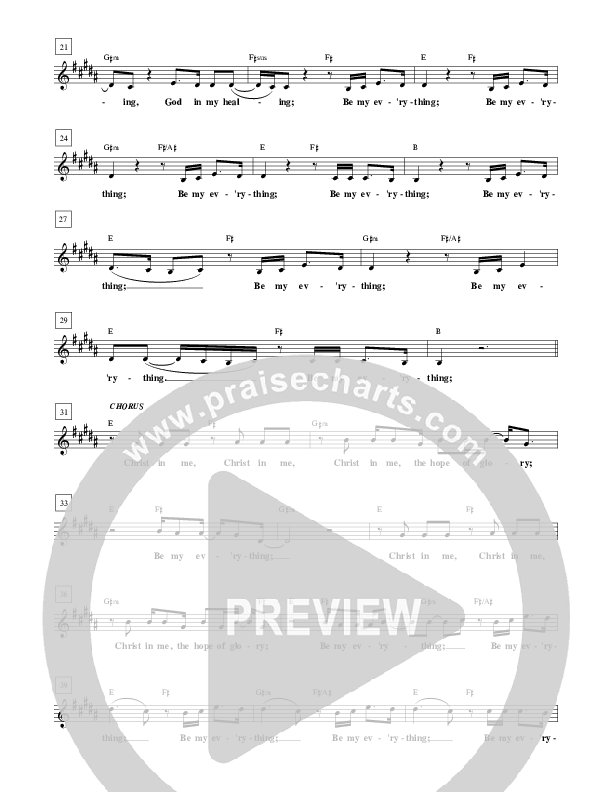Everything Lead Sheet (Brian Doerksen)