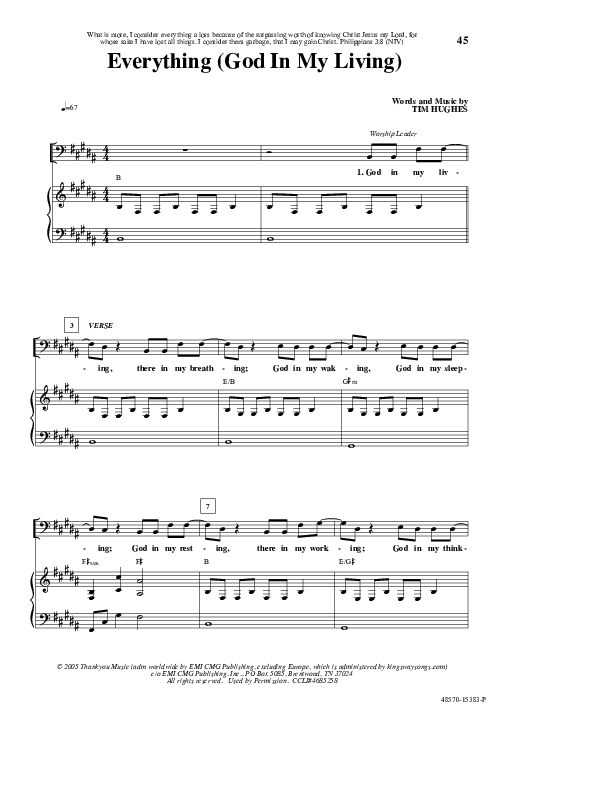 Everything Piano/Vocal (Brian Doerksen)