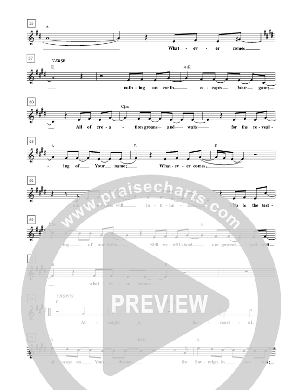 Whatever Comes Lead Sheet (Brian Doerksen)