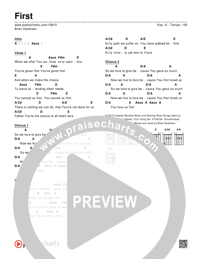 First Chords & Lyrics (Brian Doerksen)