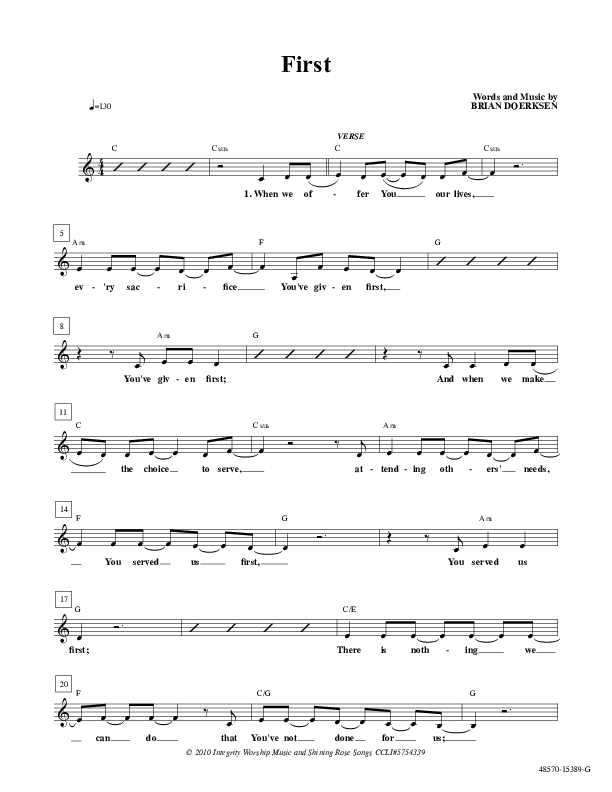 First Lead Sheet (Brian Doerksen)