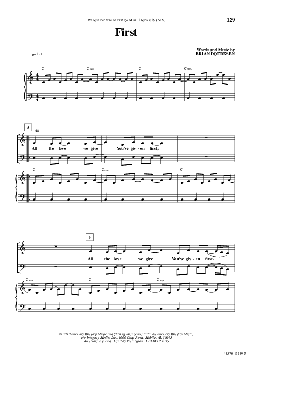 First Lead & Piano (Brian Doerksen)