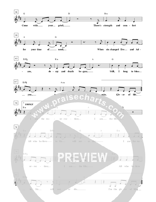 Giver Of Life Lead Sheet (Brian Doerksen)