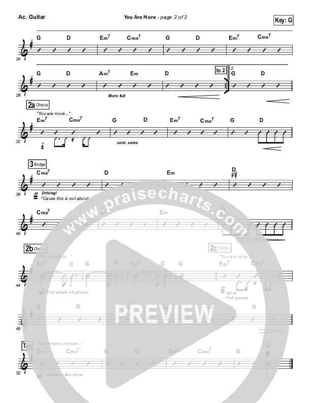 You Are More Acoustic Guitar (Tenth Avenue North)