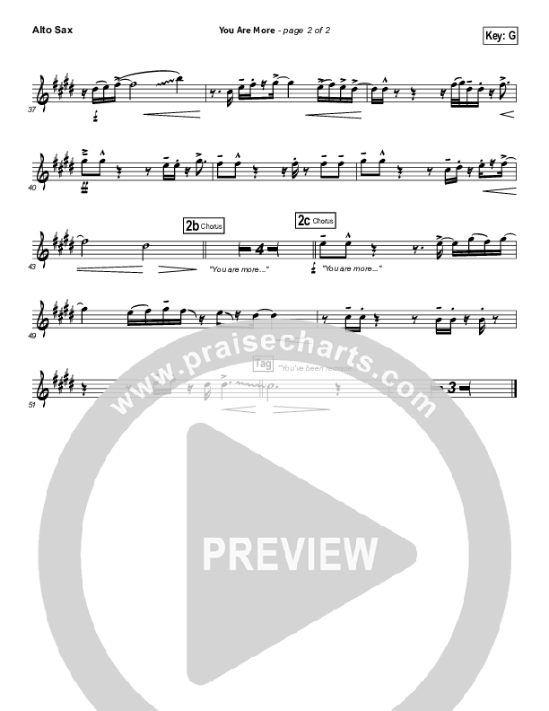 You Are More Alto Sax (Tenth Avenue North)