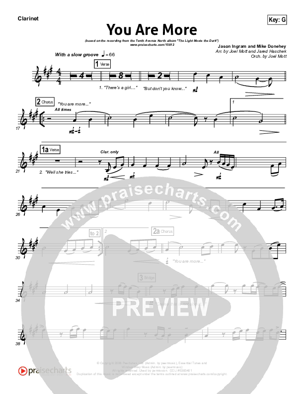 You Are More Clarinet (Tenth Avenue North)