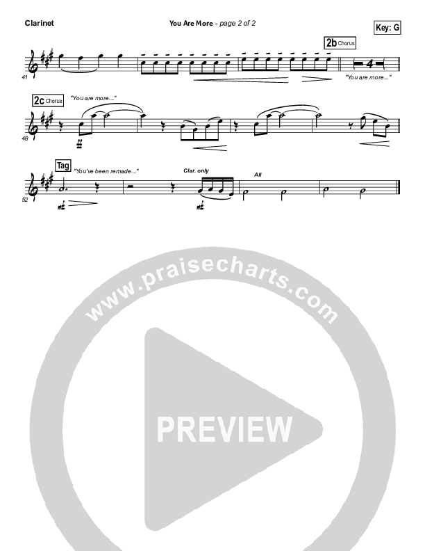 You Are More Clarinet (Tenth Avenue North)