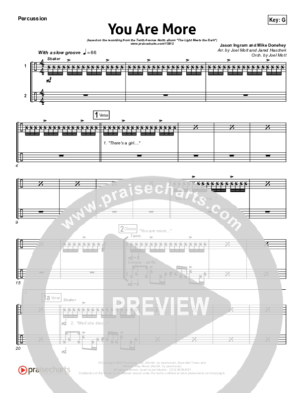 You Are More Percussion (Tenth Avenue North)