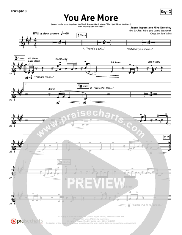 You Are More Trumpet 3 (Tenth Avenue North)