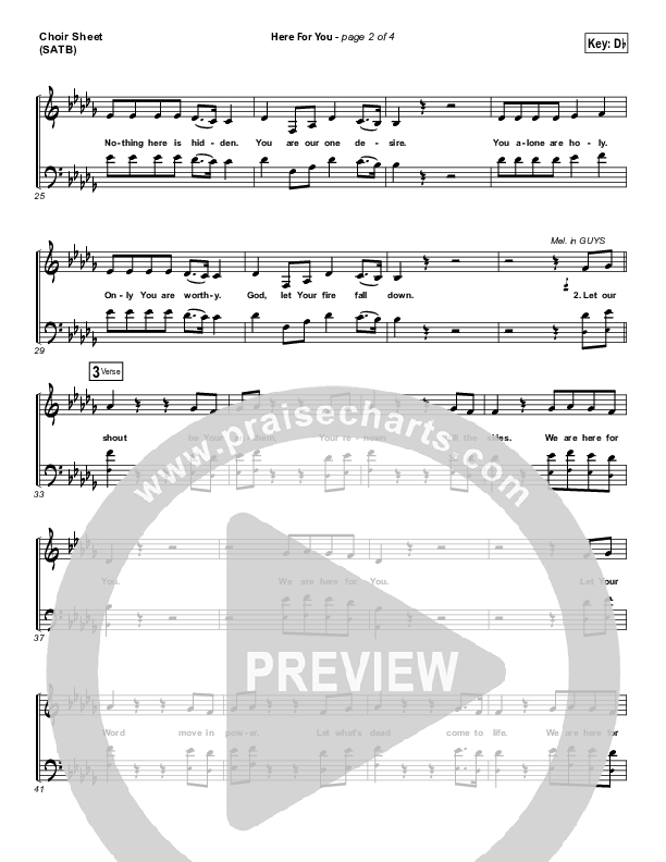 Here For You Choir Vocals (SATB) (Chris Tomlin)