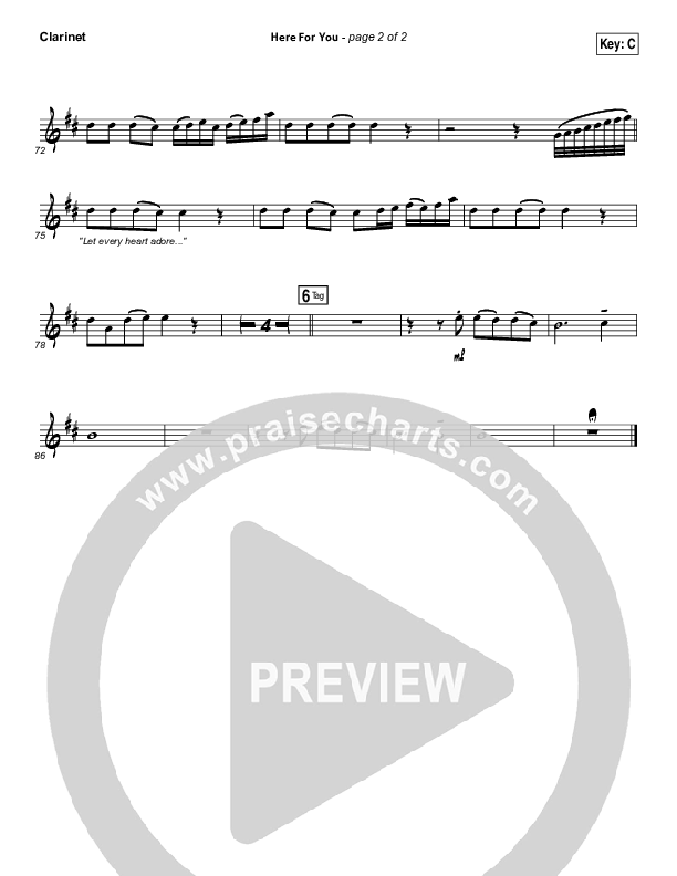 Here For You Clarinet (Chris Tomlin)