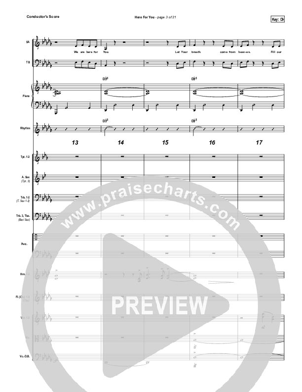 Here For You Conductor's Score (Chris Tomlin)