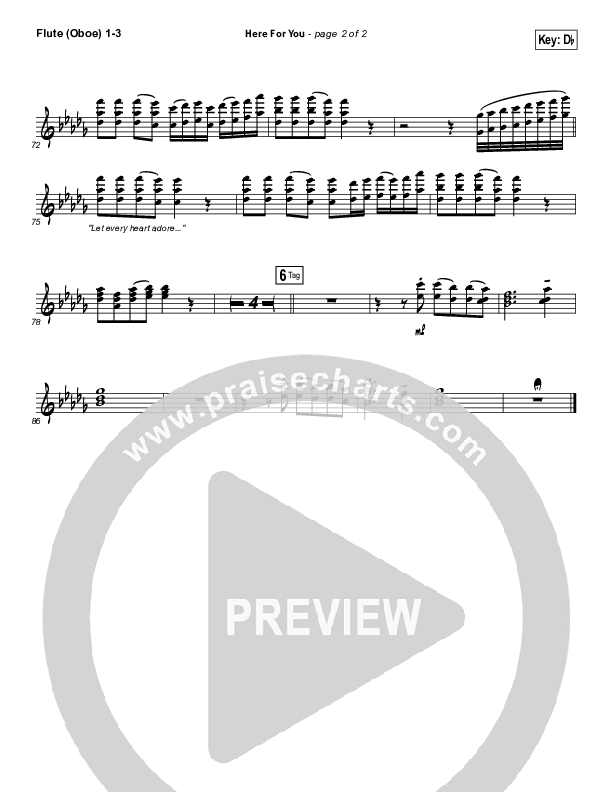 Here For You Flute/Oboe 1/2/3 (Chris Tomlin)