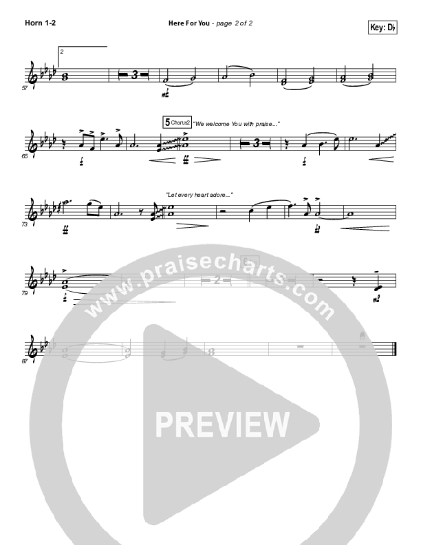 Here For You French Horn 1/2 (Chris Tomlin)