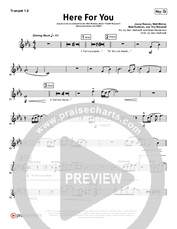 Here For You Trumpet 1,2 (Chris Tomlin)