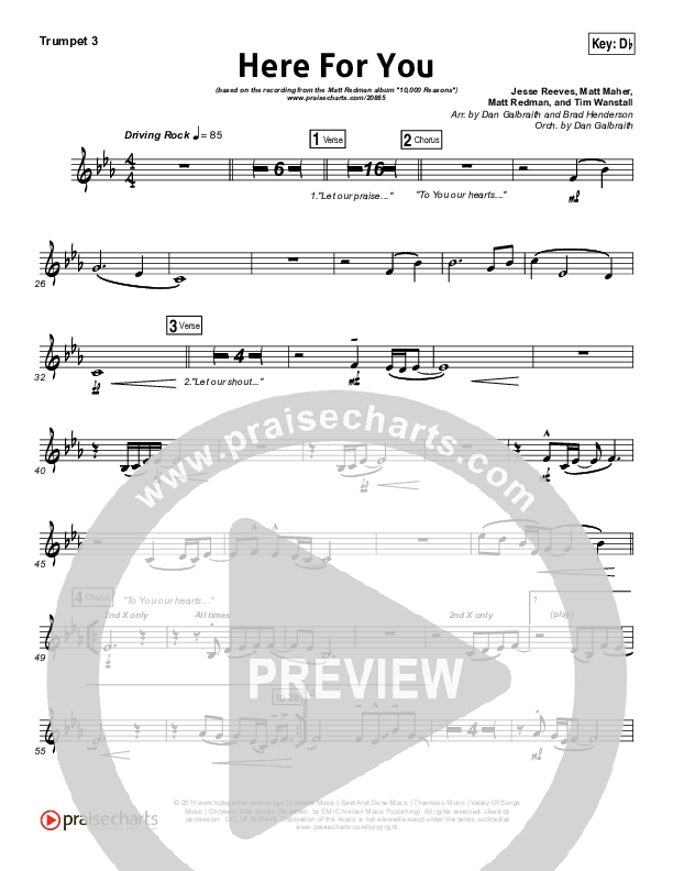 Here For You Trumpet 3 (Chris Tomlin)