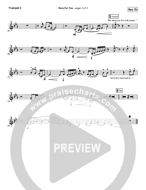 Here For You Trumpet 3 (Chris Tomlin)