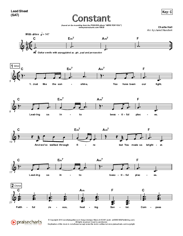 Constant Lead Sheet (Charlie Hall / Passion)