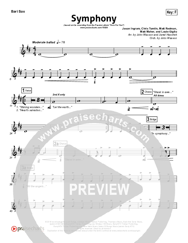 Symphony Bari Sax (Chris Tomlin / Passion)