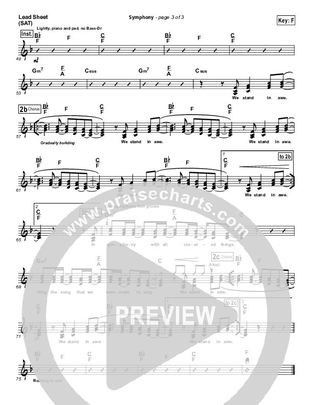 Symphony Lead Sheet (Chris Tomlin / Passion)