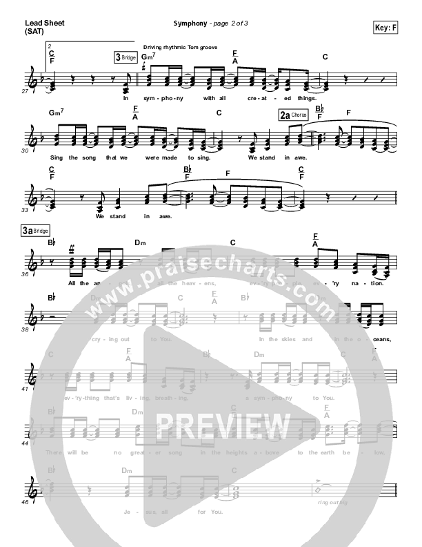 Symphony Lead Sheet (SAT) (Chris Tomlin / Passion)