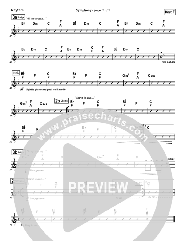 Symphony Rhythm Chart (Chris Tomlin / Passion)