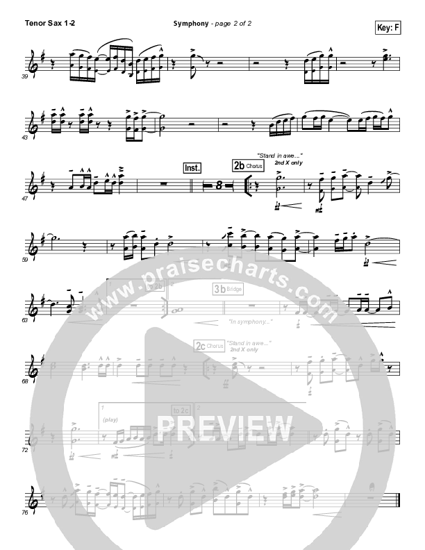 Symphony Tenor Sax 1/2 (Chris Tomlin / Passion)